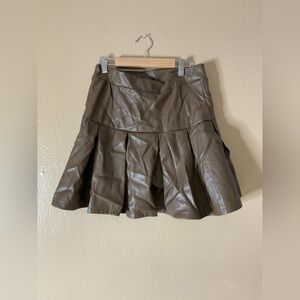 Hesperus Women Brown Faux Leather Skirt size L